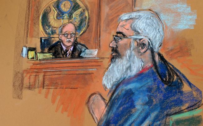 Islamist cleric Abu Hamaza al- Masri appeared in US Federal Court after being extradited from the UK.  Photo: EPA