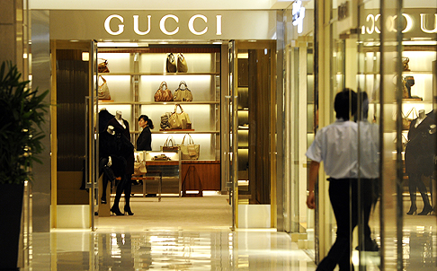A Gucci boutique in Beijing. Sales of luxury goods in China have consistently outperformed the global market, Euromonitor reports. Photo: AFP