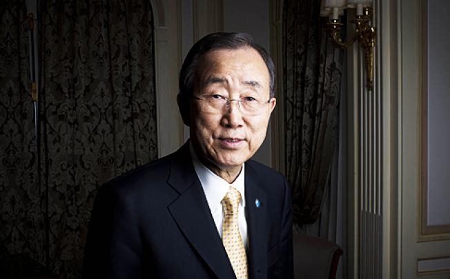UN Secretary-General Ban Ki-moon in Paris. Photo: AFP