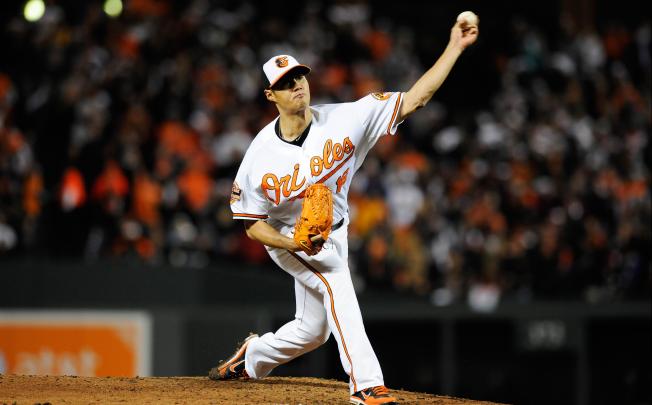 Baltimore Orioles' rookie pitcher Chen Wei-yin.  Photo: AFP
