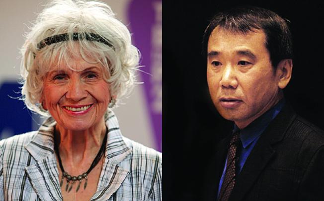 Alice Munro and Haruki Murakami. Photos: AFP