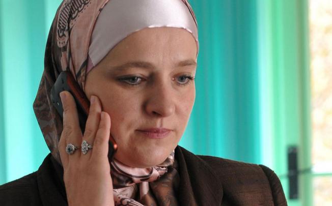 Amra Babic, the first in her country and Europe to wear the hijab headscarf.  Photo: AFP
