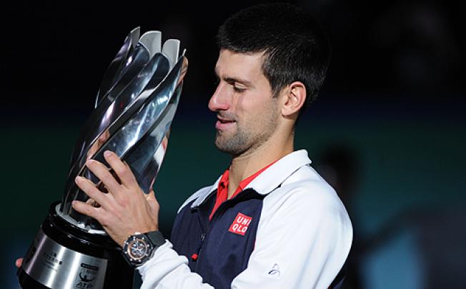 Novak Djokovic of Serbia beats Andy Murray in the Shanghai Masters final on Sunday. Photo: AFP