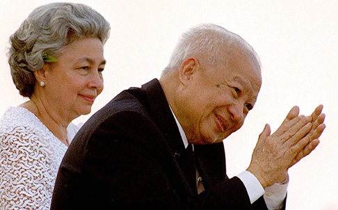 Cambodia King Norodom Sihanouk and Queen Monineath in 2003. Photo: AFP