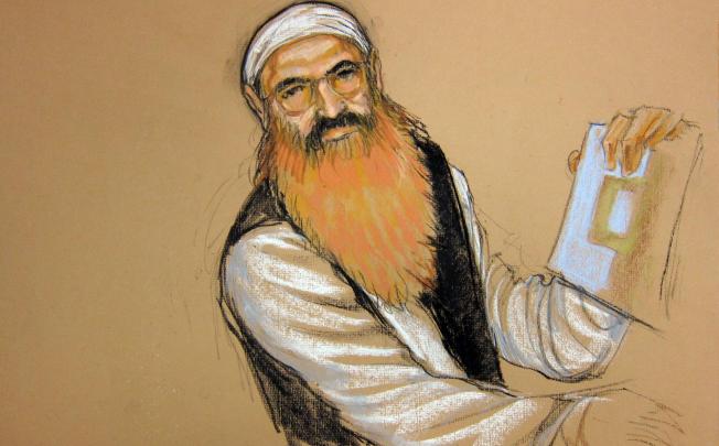 A courtroom sketch of alleged September 11 mastermind Khalid Shaikh Mohammed. Image: AFP