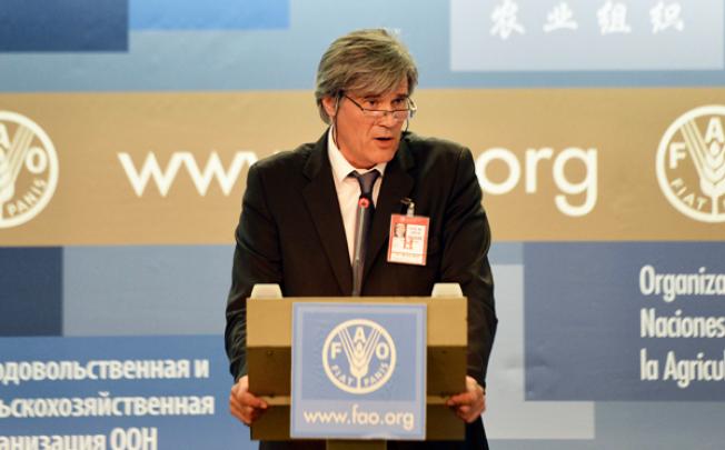 France's agriculture minister Stephane Le Foll delivers a speech on Monday during the Committee on World Food Security (CFS) at the UN's Food and Agriculture Organisation (FAO) in Rome. Photo: AFP