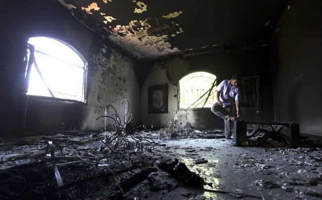 The US consulate in Benghazi after the attack. Photo: AP