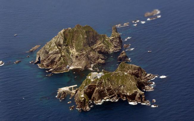 The set of disputed islets known as Dokdo in South Korea and Takeshima in Japan. Photo: AP