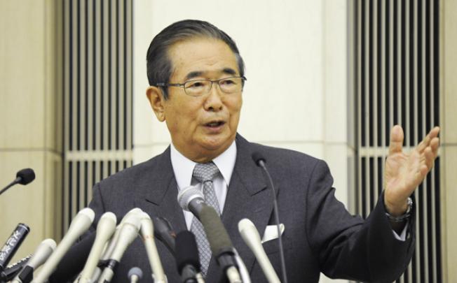Tokyo Governor Shintaro Ishihara answers questions at an emergency press conference in Tokyo on Thursday. Photo: Xinhua
