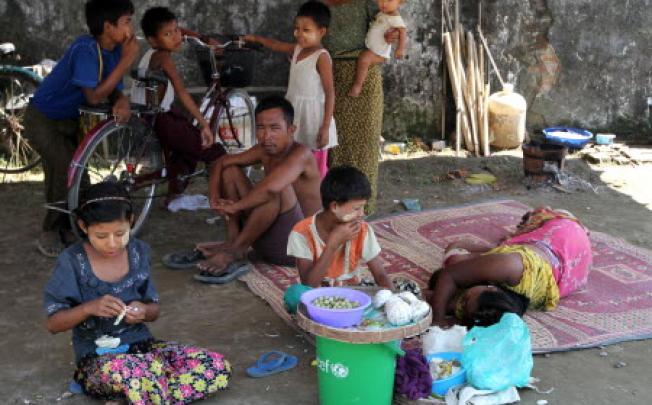 Rakhine refugees rest at a refugee camp in Sittwe, Rakhine State, western Myanmar. Survivors of the clashes have condemned the government for failing to prevent the violence. Photo: AP 