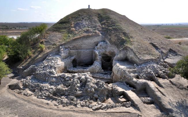 The remains of a small settlement made of two-story houses near the town of Provadia in eastern Bulgaria. Photo: AFP