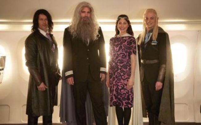 Air New Zealand's latest in-flight safety video, with characters such as hobbits, orcs and elves from the upcoming 'Hobbit' movie are enlisted to urge passengers to fasten their seatbelts. Photo: AFP