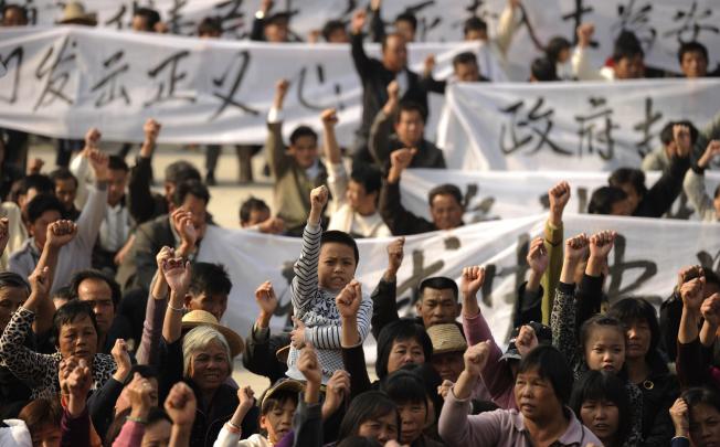 Last year's rally in Wukan led to local elections. Photo: AFP