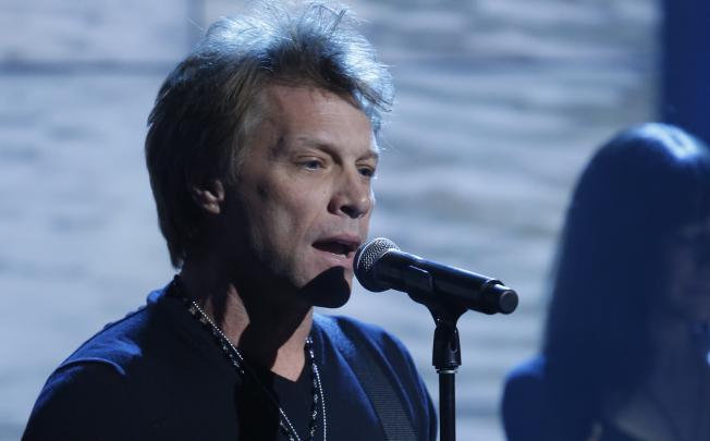 New Jersey native Jon Bon Jovi performs at the Hurricane Sandy benefit concert. Photo: AP