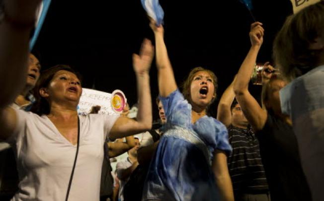 Protesters demonstrate during a march against Argentina's President Cristina Fernandez in Buenos Aires. Photo: AP