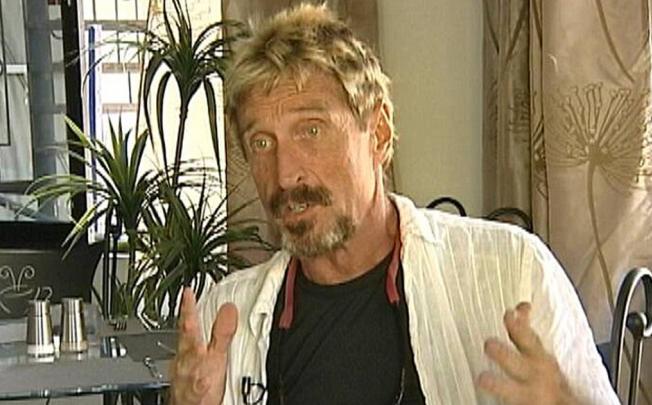John McAfee, 67, made millions when he sold his anti-virus software company in the early 1990s.  Photo: SCMP Pictures