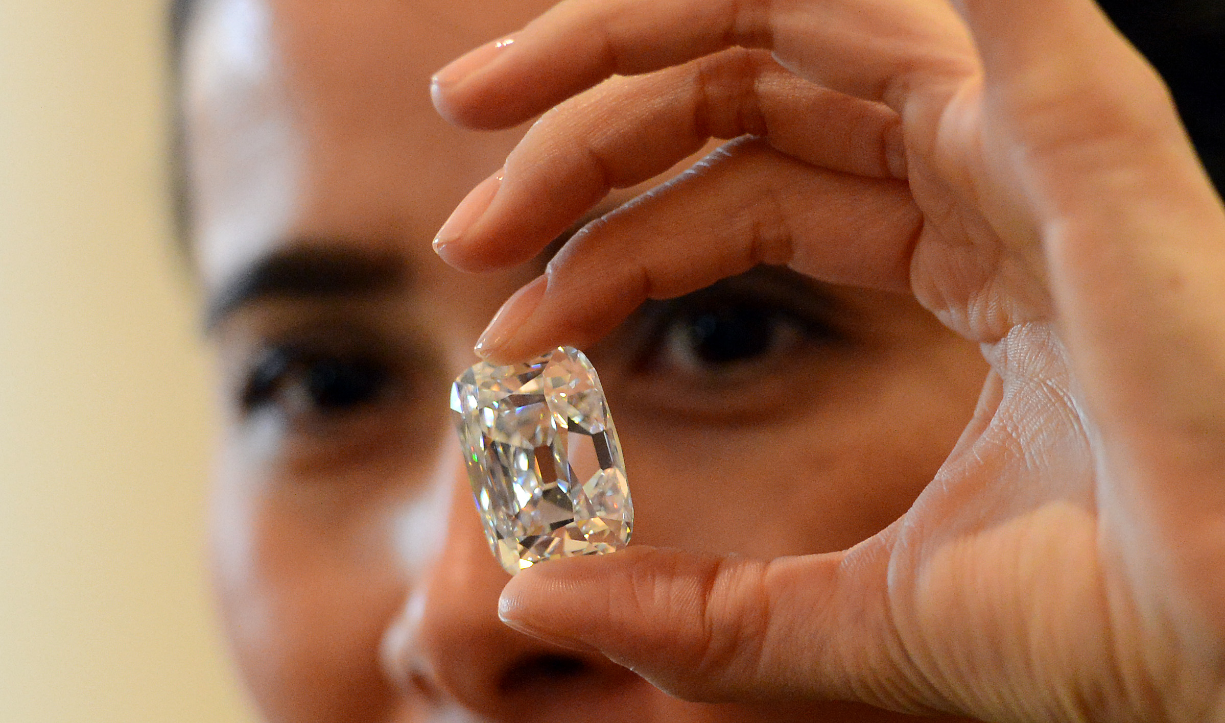 The Archduke Joseph Diamond which was sold at auction in Geneva on Tuesday for US$21.47 million. Photo: Xinhua 