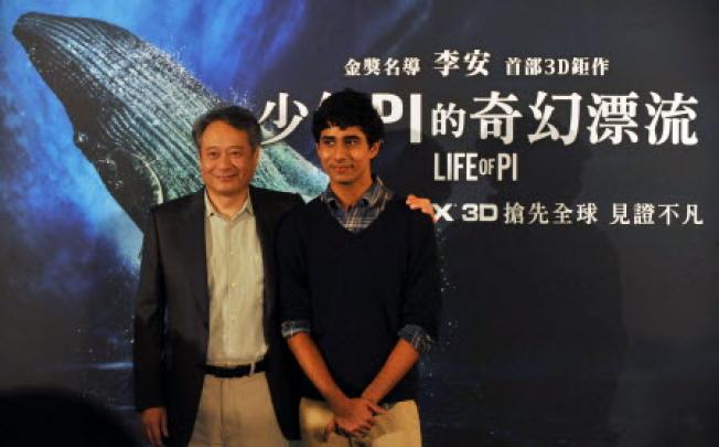 Taiwan director Ang Lee and Indian actor Suraj Sharma. Photo: AFP