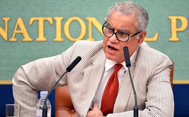 United Nations' Special Rapporteur Anand Grover speaks at the Japan National Press Club in Tokyo. Photo: AFP