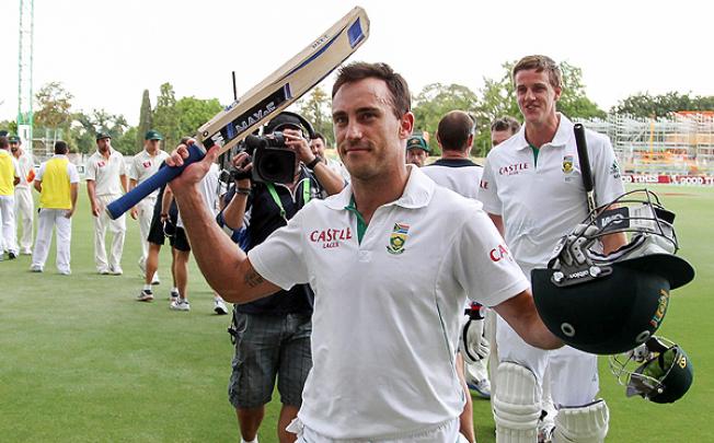 Man of the match South Africa's Faf du Plessis in Adelaide. Photo: EPA