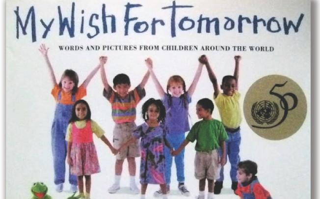 My wish for tomorrow, a book published by Unicef to mark its 50th anniversary.