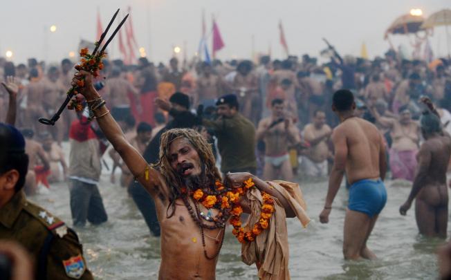 Hindu devotees bathe in the River Ganges. Photo: AFP