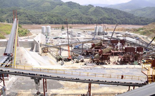 Construction work on the Xayaburi dam. Photo: EPA