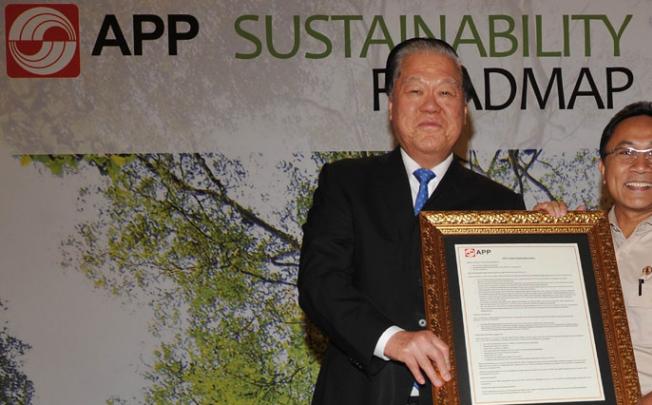 Teguh Ganda Wijaya, Indonesian chairman of Asia Pulp and Paper (APP). APP has committed itself not to establish further plantations or develop peatland on forested land. Photo: AFP 