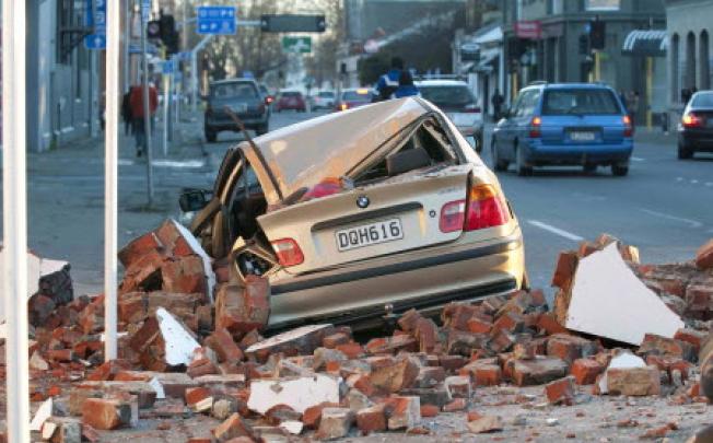 Earthquake damage in Christchurch, New Zealand. Photo: EPA