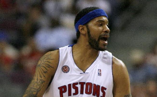 Rasheed Wallace #36 of the Detroit Pistons. Photo: AFP