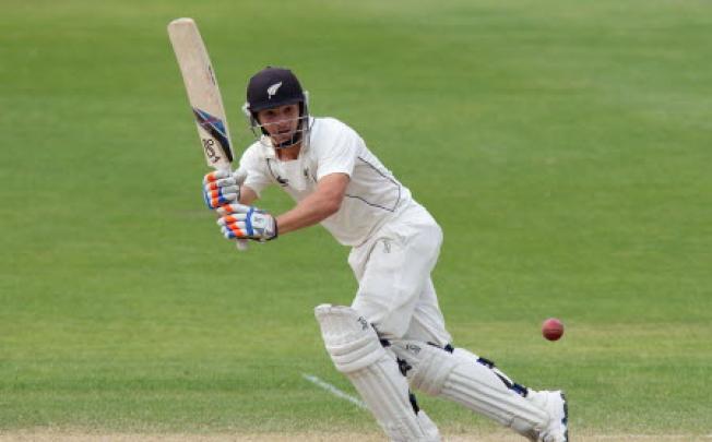 New Zealand's BJ Watling bats on the last day of the four day warm-up international cricket match between New Zealand XI and England in Queenstown on Satirday. Photo: AFP