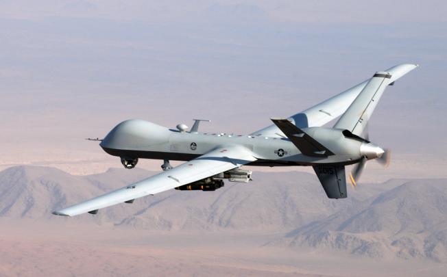 A US Air Force MQ-9 Reaper armed with Hellfire missiles. Photo: AP