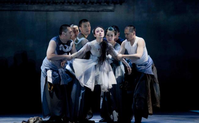 Actors rehearse a scene from Green Snake. Photo: Xie Fei