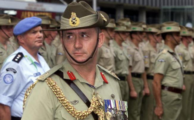 Peter Cosgrove when he was head of the Australian army. Photo AFP