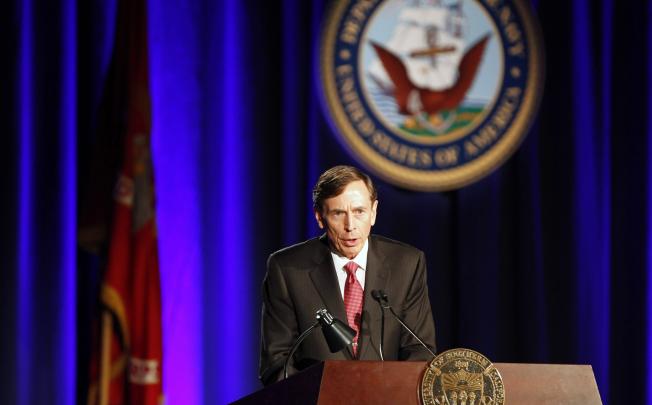 Former CIA director and retired general David H. Petraeus speaks at the University of Southern California. Photo: Reuters