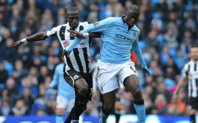 Manchester City's Ivorian midfielder Yaya Toure (right) during a recent English Premier League football match. Photo: AFP 