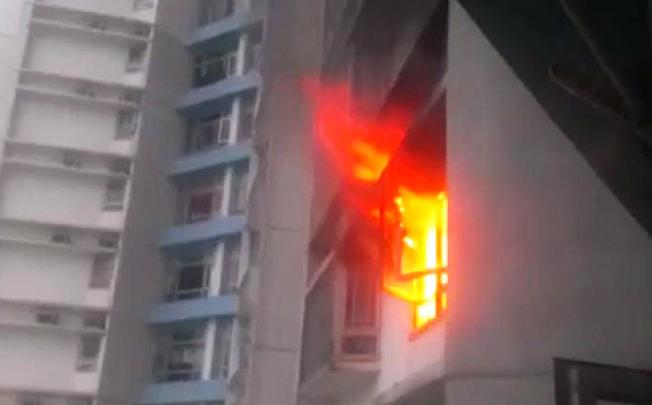 A fire in a 17th-floor flat at South Horizons was a level four, in a five-level system. Photo: SCMP Pictures
