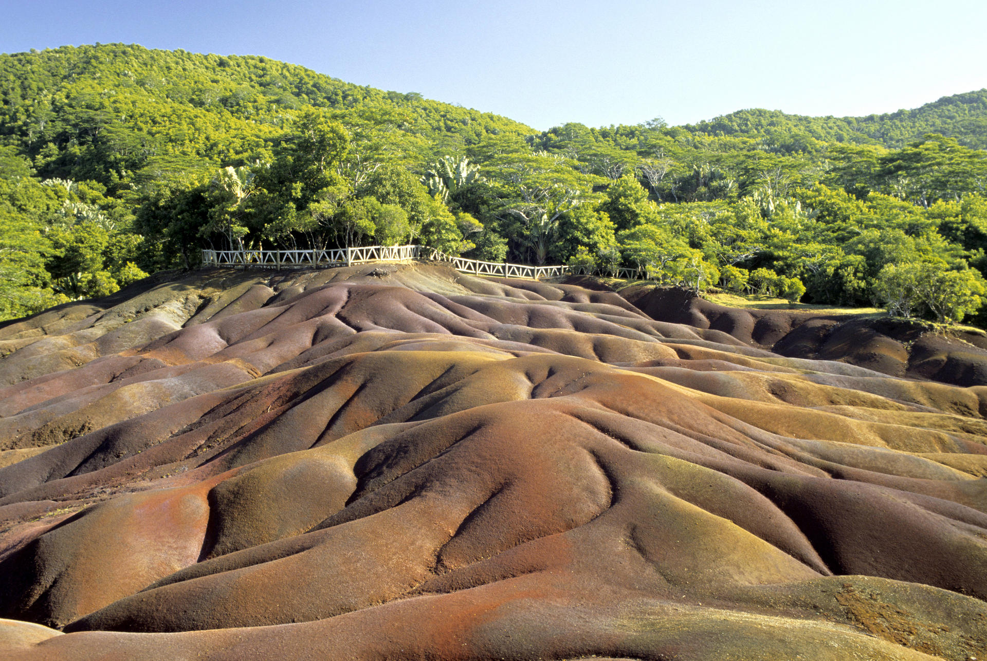 The Seven Coloured Earths in Chamarel. Photos: Jean-Christophe Laurence; Corbis