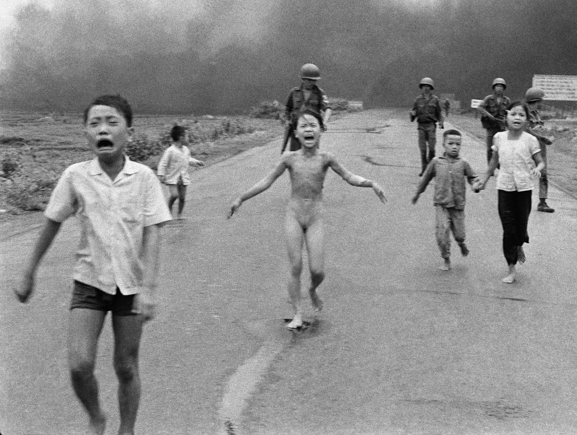 The iconic image of nine-year-old Phan Thi Kim Phuc taken during the Vietnam war in 1972 sums up the horror of a napalm strike. Photo: AP