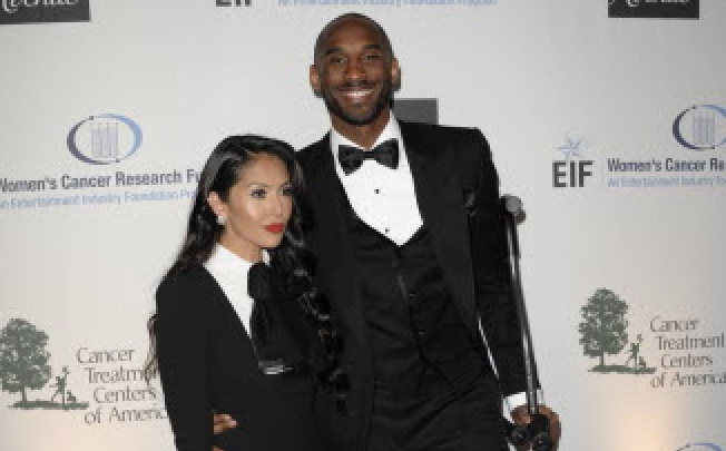 NBA player Kobe Bryan, (right) and Vanessa Bryant. Photo: AP
