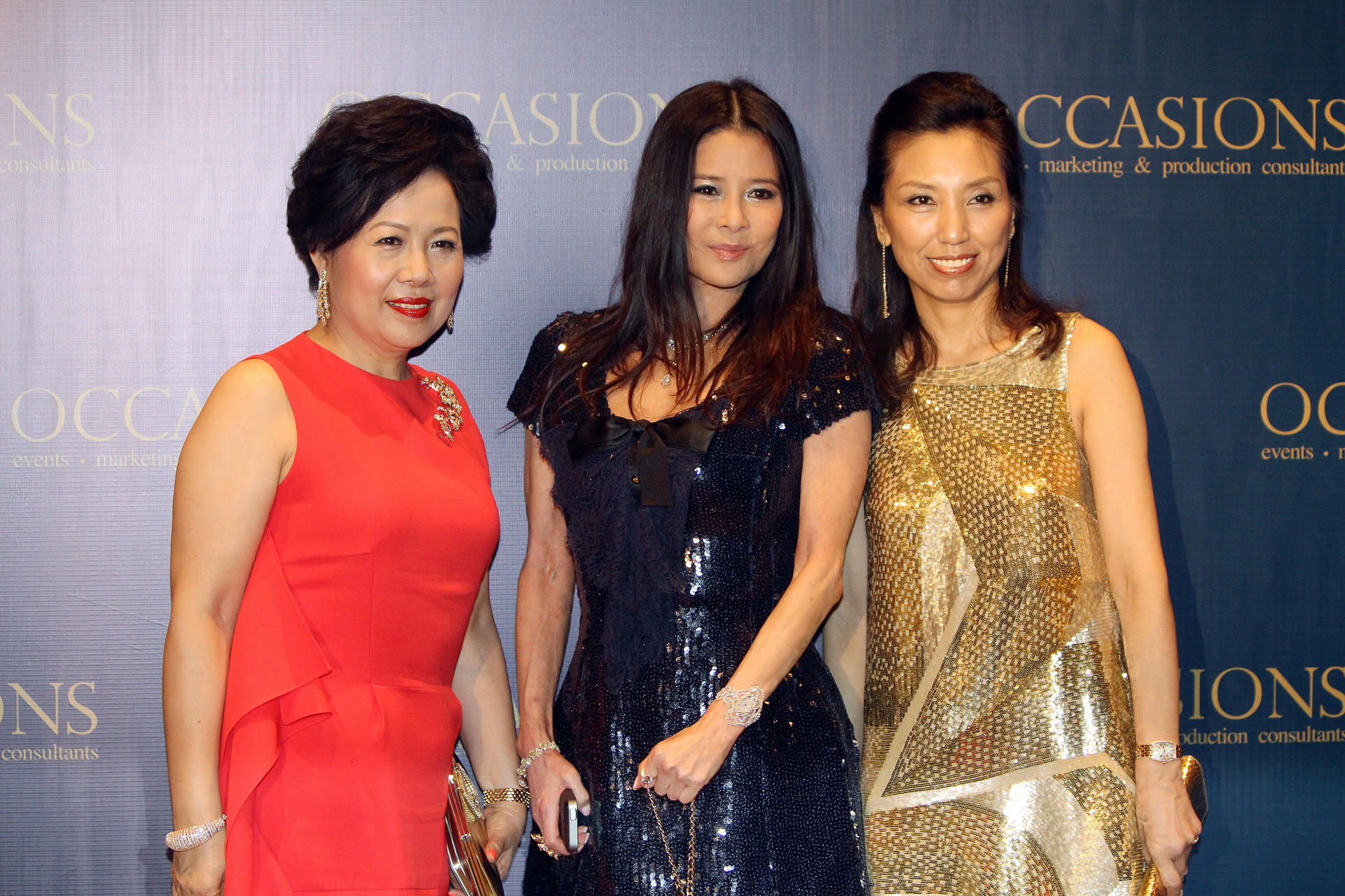 From left: Laura Cha, Yvette Yuen and Josephine Liang at the 25th anniversary celebration of Occasions. Photo: David Wong