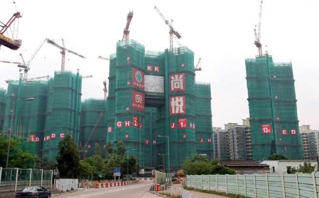 Construction site of The Reach, a residential project jointly developed by Henderson Land and New World Development in Yuen Long. Photo: May Tse