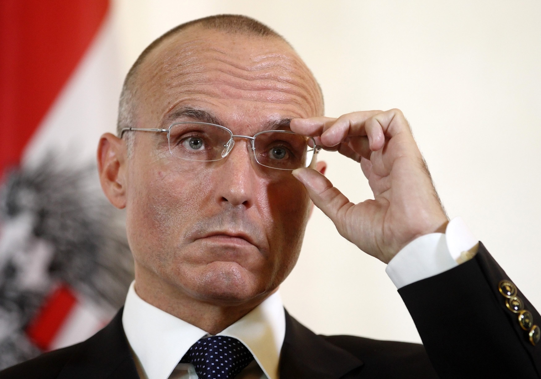 Austria's Defence Minister Gerald Klug during a news conference in Vienna. Austria will withdraw its peacekeepers from the U.N. monitoring force on the Golan Heights. Photo: Reuters