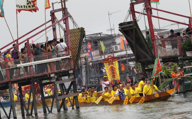 Tai O fishermen held a heritage-listed parade. Photo: Felix Wong