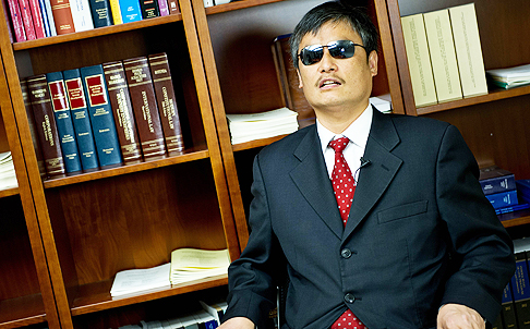 Chen Guangcheng accuses NYU of of surrendering to “unrelenting pressure” from Beijing. Photo: AFP