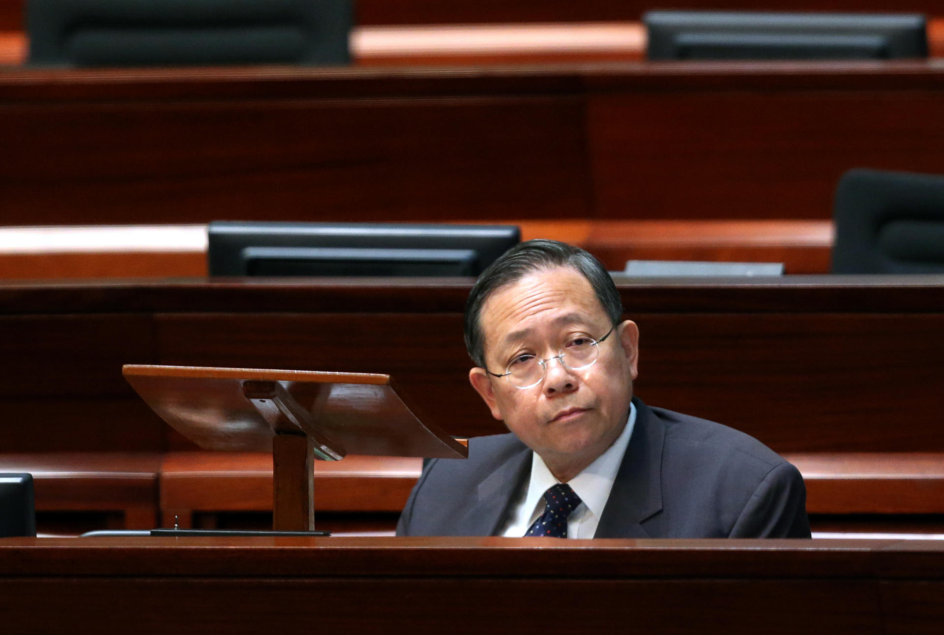 Security chief Lai Tung-kwok in Legco yesterday. Photo: Sam Tsang