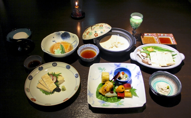 The yuba set lunch at Komameya restaurant in Kyoto Photo: Lucinda Cowing