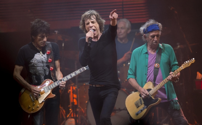 Mick Jagger and the Stones rock Glastonbury Festival. Photo: AP