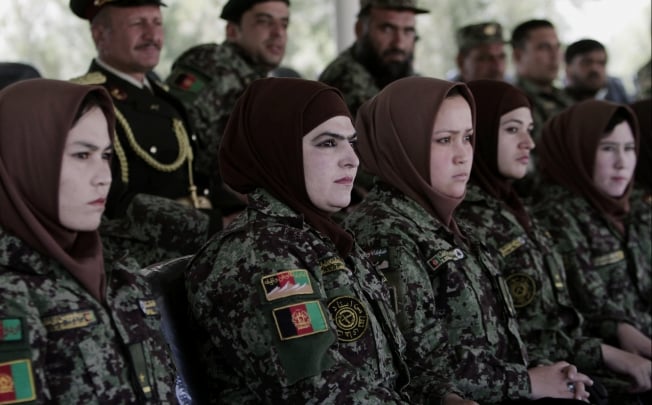 Female soldiers of Afghan National Army in Kabul. Photo: AP