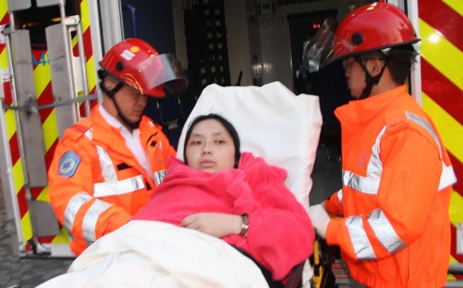 The woman after her rescue. Photo: SMP